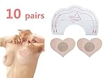 10 pairs Adhesive Breast Lift Tape Strapless Dresses Boobs lifters with Pasties