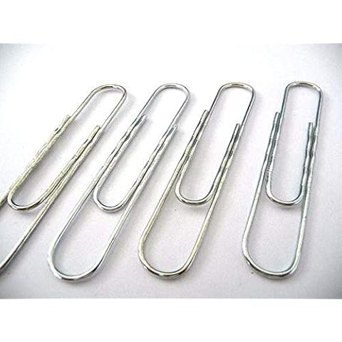 Pack of 100 Large Jumbo Giant Big Paper Clips Wavy Length 75mm Paperclips Cover