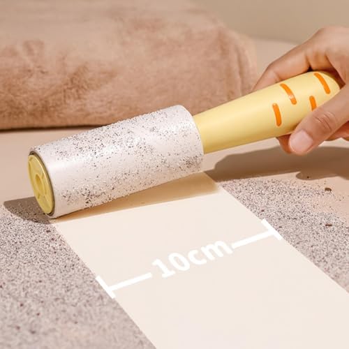 Rolo de fiapos para roupas, rolo de fiapos pegajoso reutilizável - Design divertido de gato raspando