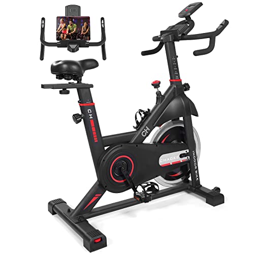Exercise Bike, Stationary Bike with Heavy Flywheel, Comfortable Seat