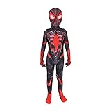 yrkasvr Superhero Cosplay Costumes for Kid Halloween Bodysuits Unisex Spandex Costume (4T, QF black) …