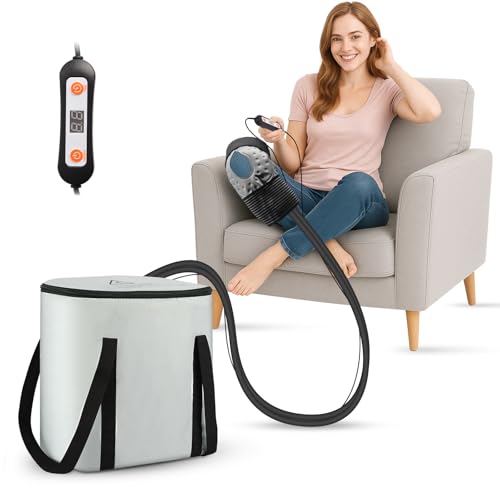 Image of Cold Therapy Machine with 6 Timer Settings & 3 Flow Speeds, Portable Ice Machine for Knee After Surgery - Leak-Resistant Circulating Unit for Knee, Shoulder, Hip, Ankle - Post-Op Pain Relief