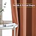 NICETOWN Living Room Curtains for Windows 84 inch Long - Decorative Thermal Insulated Grommet Room Darkening Window Treatments for Bedroom/Porch, Burnt Orange, 2 Panels = 104