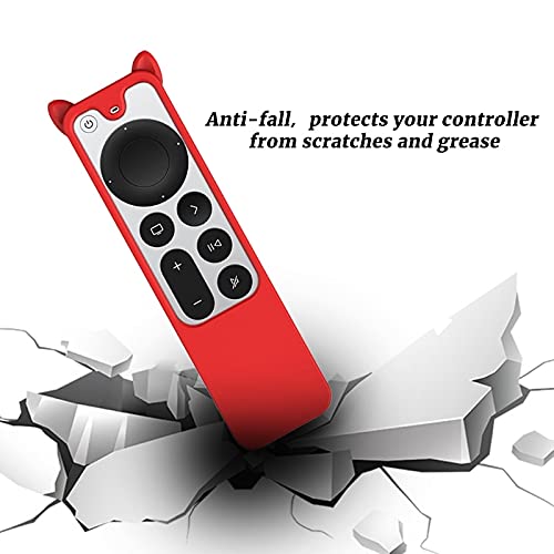 Cubierta de Control Remoto Funda Protectora Cubierta de la Caja de Silicona Compatible con TV para Siri Remote 2nd Gen Remote Contro (Color : Black)