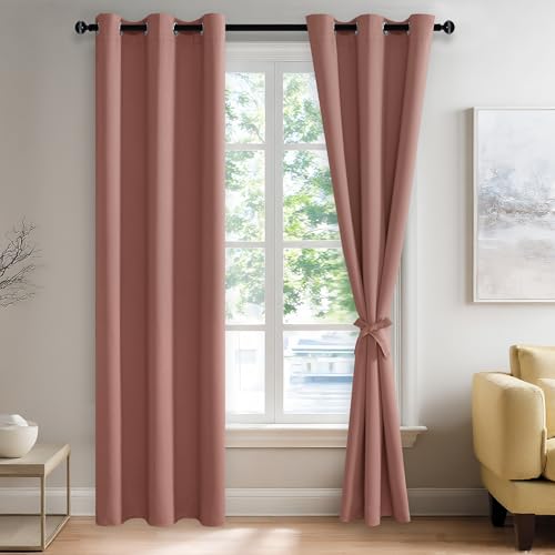 JIUZHEN Blackout Curtains for Bedroom Living Room 42 x 84 Inches Long