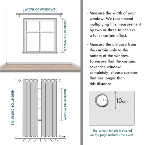 MIULEE Sage Green Blackout Curtains for Living Room 2 Panel Set, Premium Eyelet Curtains for Bedroom, Thermal Insulated Window Curtain Drapes, Black Out Curtain 90 Drop, Each Panel 90 x 90 Inches - Image 6
