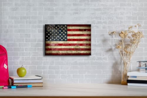 Image of Pyradecor Old Vintage American Flag Canvas Prints Wall Art Pictures Paintings for Living Room Office Home Decorations Modern Abstract Landscape Artwork