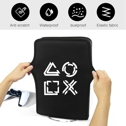 Image of OIVO INDIA Dust Protective Cover for PS5 Console Accessories Case , Anti Scratch Waterproof Sleeve Compatible with Sony PlayStation 5 Digital & Disc Edition only (Not for PS5 Slim Version)
