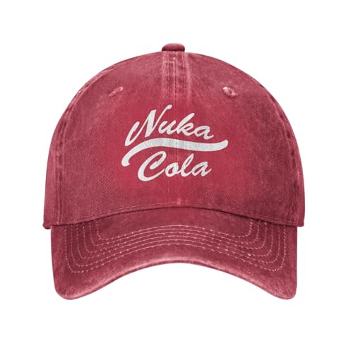 Owbnaa Nuka Drinks Cola Baseball Cap Pattern Washed Cotton Hat Truck Caps Adjustable Trucker Hats Denim Hats Summer Cycling Cowboy Caps