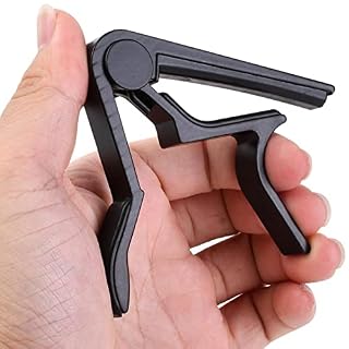 2 Pcs Capodastres pour Guitare Acoustique | Accessoires pour Guitare Acoustique 2pcs,Grain de Bois et caposs Noir avec 5… – Image 5
