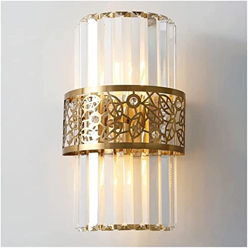 Luz de pared decorativa de lujo simple con acabados de cristal refinado