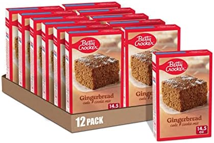 Betty Crocker Gingerbread Cake and Cookie Mix, 14.5 oz (Pack of 12)