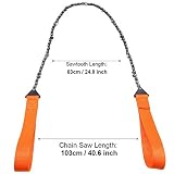 Fdit Survival Chainsaw, przenośna ręczna survivalowa piła łańcuchowa awaryjna piła łańcuchowa z torbą Camping piesze wycieczki narzędzia Sytuacje takie jak Camper Backpacker