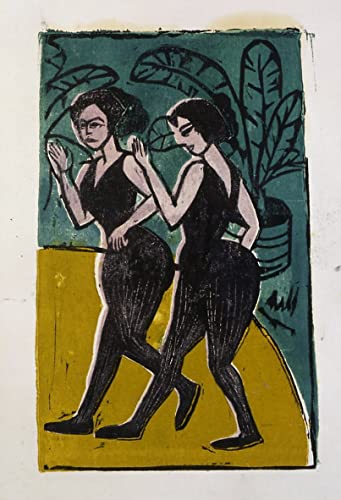 Danseuses anglaises Kirchner toile CHAGM 50 x 70 cm pour remplacer une affiche en papier froissée