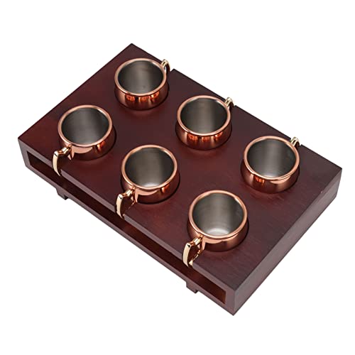 Mule Mugs Set of 6, Stainless Steel Mule Mugs with Shelf, Fine Workmanship Insulation Cocktail Cup Gift Set for Bar Home, Dishwasher Safe