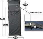 Frelaxy Sleeping Bag Liner, XL Travel Sheet & Camping Sheet for Backpacking, Hotel, Hostels & Traveling, Comfy & Easy Care, Full-Length Zipper/No Zipper, 4 Seasons Warm Cold Weather, Adults & Kids