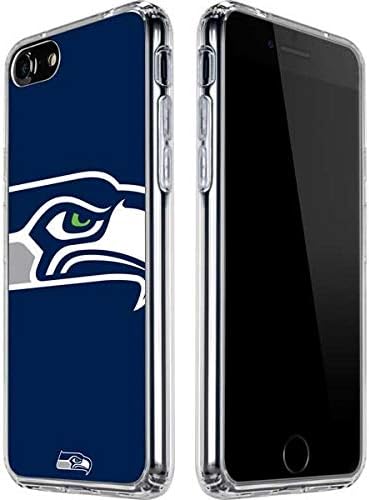 Skinit Clear Phone Case Compatible with iPhone SE (2nd & 3rd Gen) - Officially Licensed NFL Seattle Seahawks Large Logo Design