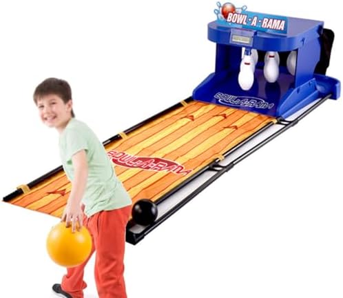 Electric Bowling Machine for Kids & Adults - Automatic Reset, LED Scoreboard, Lighting Effects, Simulation Sound, Fun Indoor Game for Family Entertainment, 3.5M Length