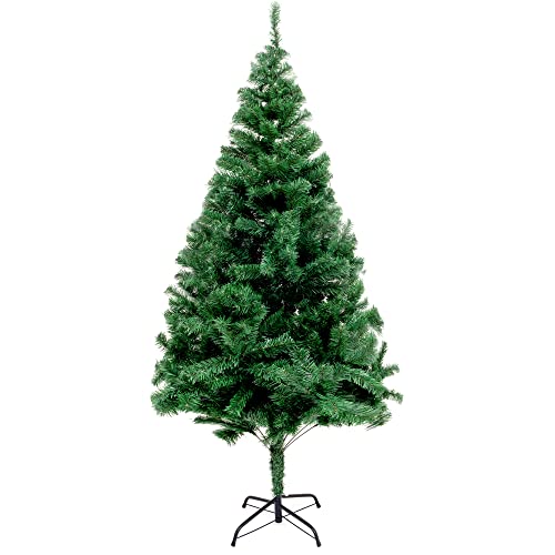 Straame Künstlicher Weihnachtsbaum, natürliche Optik Zweige buschiger Weihnachtsbaum mit faltbarem Metallständer, einfache Montage, Home Xmas Tree mit 600 Spitzen (1,8m) Cover