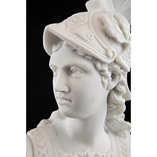 Top Collection Greek Goddess Athena Bust Statue - Daughter Of Zeus Roman Sculpture In White Marble Finish- Goddess Of War, Wisdom, And Justice- 13.5-Inch Figurine #TOP5