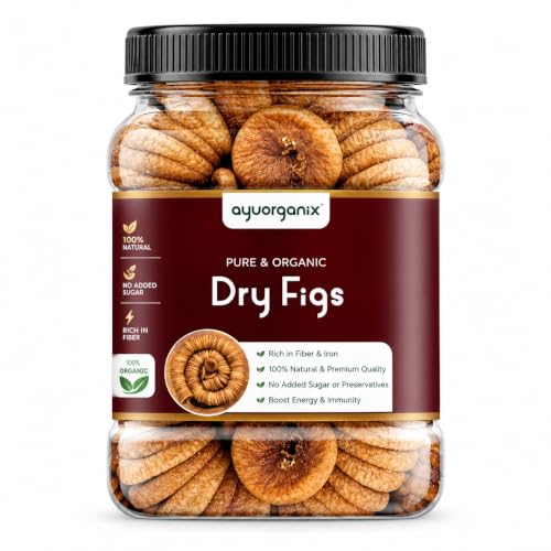 Image of AYUORGANIX Premium Aghnai Anjeer 500g | Dried Figs | Naturally Sweet & Soft Dry Fruit | Rich in Fiber, Iron & Calcium | Healthy Snack for Kids & Adults | No Added Sugar | Hygienically Packed
