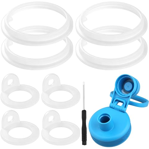 Sipcupmate Replacement Gaskets Compatible with Takeya Actives 18oz/22oz/24oz/32oz/40oz Water Bottle Lid 8 Pack Rubber Seal Replacement Parts BPA-Free(Not for Takeya Originals)