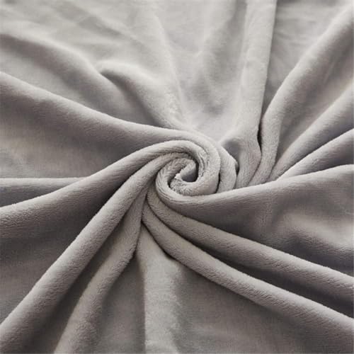 Samt Spannbettlaken 180x220 cm Warm Winter Frottee Spannbetttücher, Highdi Microfleece Flausch Hellgrau Spannbetttuch 180 x 220… – Ansicht 4