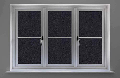 Qualsen Total Blackout Window Film Privacy Room Darkening Window Tint, 100% Light Blocking Window Privacy Film No Glue Window Cover For Home Office (23.6X118Inch(60X300Cm)) #TOP1