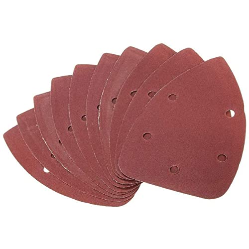 Papier abrasif grain 80 à 5 trous en lot de 40 feuilles pour ponceuse