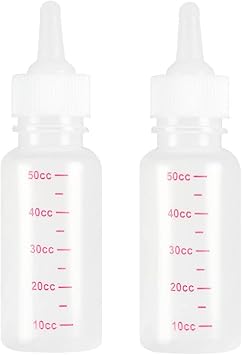 2PCS Pet Nursing Bottle 50ml Dog and Cat Feeding Bottle Pet Silicone .ORN Puppy Cat Baby Nursing Water Milk Feeder