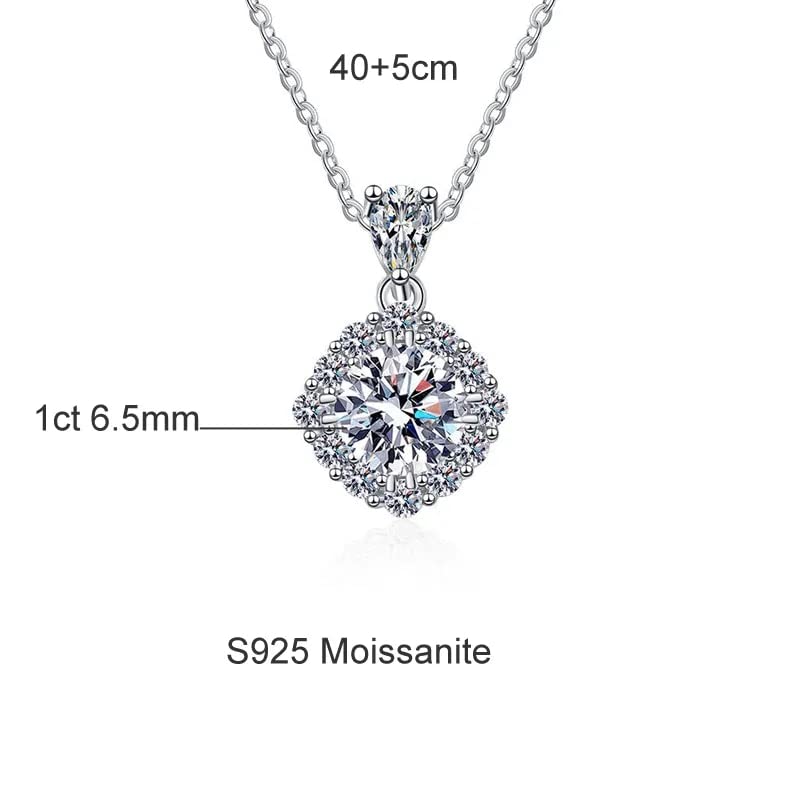 Collier avec pendentif Moissanite en argent, le cadeau idéal pour marquer un moment unique