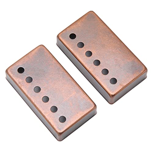 Generic ブロンズ Electric Guitar Pickup Cover, 耐熱 Scratch Proof ギターピックアップカバー 6つの通気孔, プレミアム銅製, エレキギター保護用