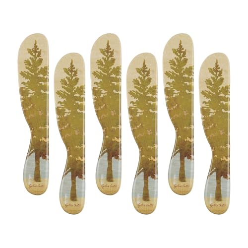 UPware Lake Cheese Spreader Set, 6 pcs, Green, 6-inch