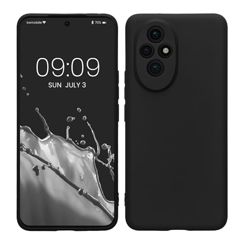 kwmobile Custodia Compatibile con HONOR 200 Cover - Back Case per Smartphone in Silicone TPU - Protezione Gommata - nero matt