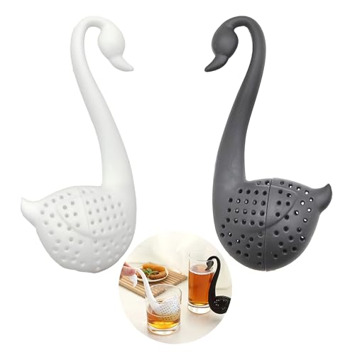 CHENNAN 2 Pezzi Tea Strainer per Tè Sfuso Set di Infusori per Tè Creativi Tè Filtro Te Forma di Animali Infusore per Te e Tisane a Forma Infusore per Tè Divertente Riutilizzabile per tazza teiera