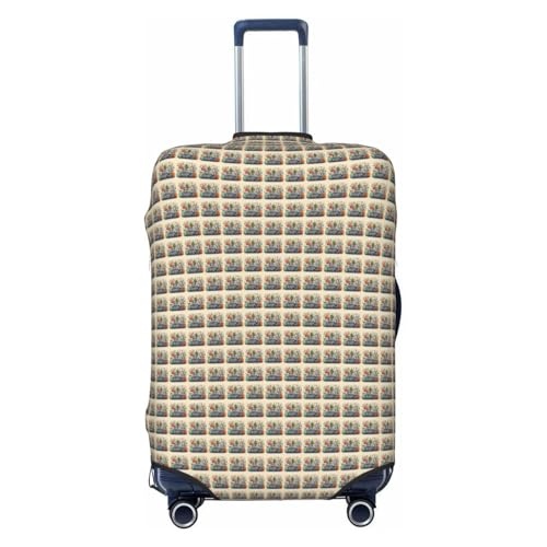 Housse de valise XL noire au design chimie pour voyageur exigeant
