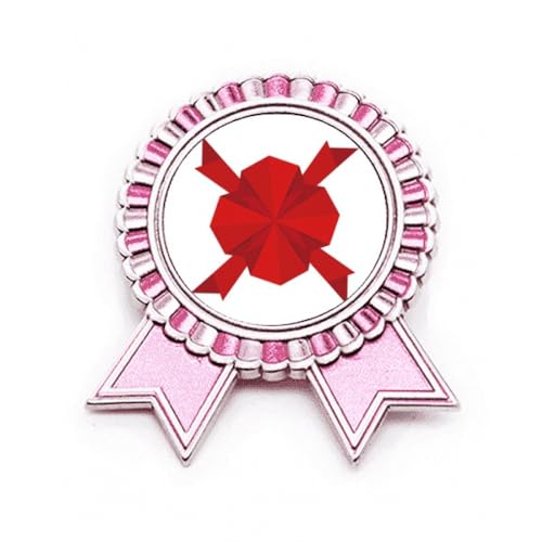 Broche rouge Noël Origa Rose en métal M : finissez-en avec les décors fragiles