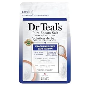 Dr Teal’s Epsom Salt Magnesium Soak, Fragrance Free, 4 lbs