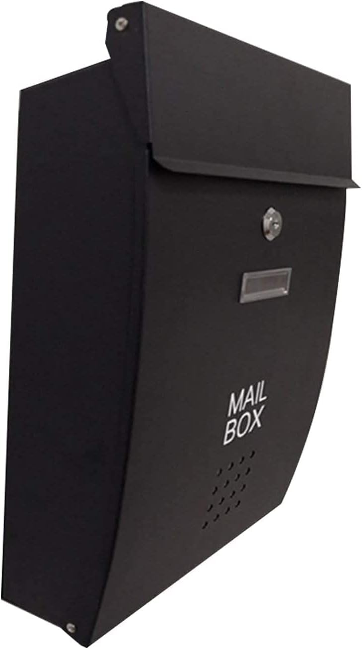 Wall Mount Mailboxes,Suggestion Box Safe Lock Box Ballot Box Donation Box Metal Galvanized Rust-Proof Mail Box Safe Wall Mounted Mailboxes with Key Lock Mailbox Mailbox Posts