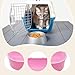 KiBcsLic 2X Pet Hanging Food Bowls Durability Covenient Portable Pet Cage Feeder Dog Crate Feeding Bowls for Puppy Cat Small Animals, Pink