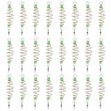 TOPPERFUN Luminous Bead Spring Bait Holder Olive-Shaped Fishing Feeder Cage for Carp Fishing Accessories 3.15 Inch