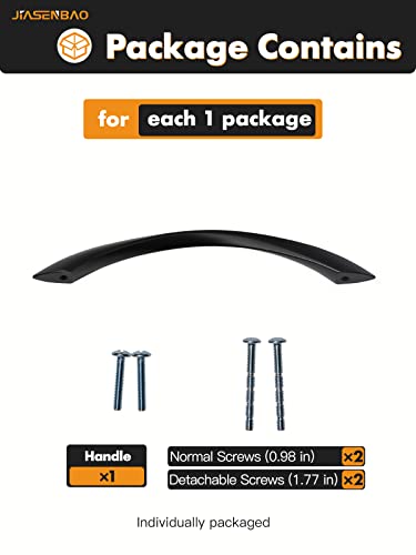 Image of Black Cabinet Pulls 6.3 Inch Arch Twisted Matte Black Handles Drawer Kitchen Cupboard Bathroom Dresser Cabinet Hardware Zinc Alloy 2 Pack