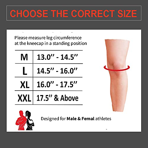 NeoAlly Knee Sleeves for Crossfit Weightlifting Powerlifting Squats Cross Training Workout - High Strength Knitted Fabric Advanced Alternative to 7mm Neoprene Knee Sleeve, Black, Medium - Thumbnail 4