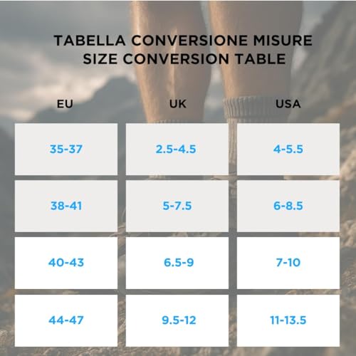 Kaiera - Trek Heavy - Calcetines Gruesos de montaña de Lana Merina, Made in Italy, 1 Par (38-41) Gris, aislamiento suave, cálido y transpirable, antiampollas, Térmicos y Cálidos - imagen 7