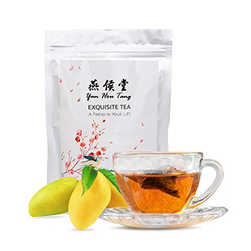 Yan Hou Tang Organic Mango Oolong Tea Bags Flesh Full Loose Leaf Spice Mix Fruit Flower Natural Delicious Tea Drink 50 Teabags
