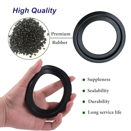Image of LiXiongBao 3 Pack RV Toilet Seal,Rubber Toilet Flush Ball Seal Gaskets Kit Replacement for Dometic 300 /310 /320 Compare to Part 385311658,Sealed and Leakage(Black)