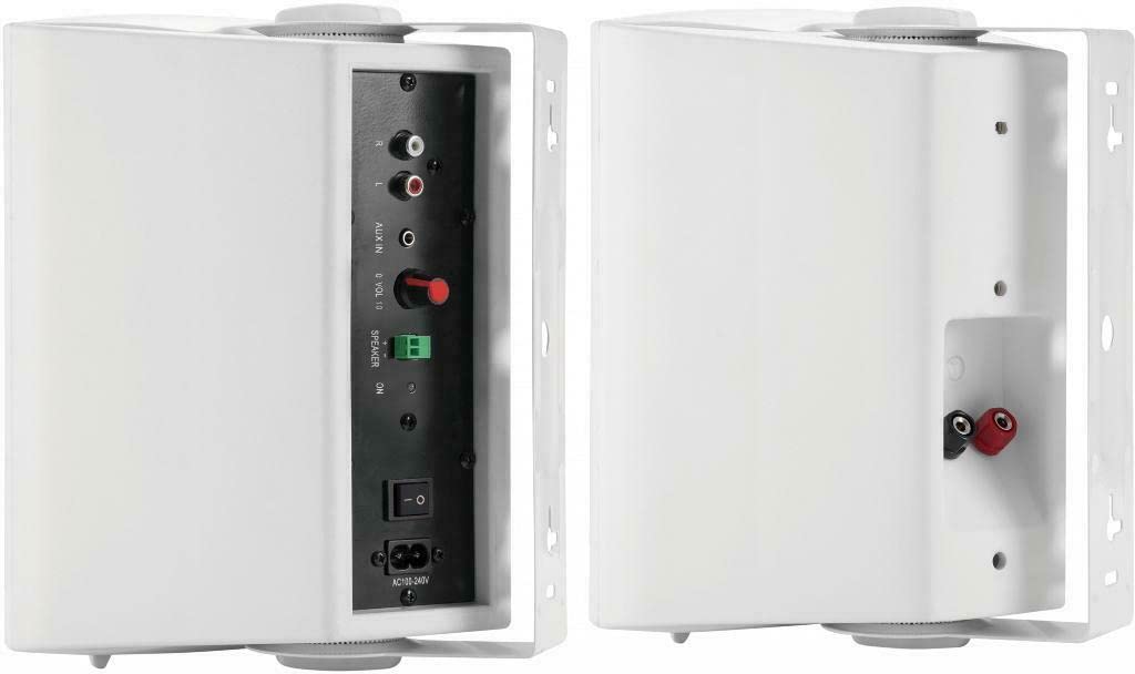 Vision SP-900P altoparlante 2-vie Bianco Cablato 30 W (Powered Wall Speakers - integrated amplifier - 2 x 15w [RMS] - 2-way - 1 x minijack input / 1 x 2-phono input [summed] - internal power supply -