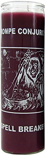 Indio 7 Day Glass Candle Spell Breaker Cauldron - Purple