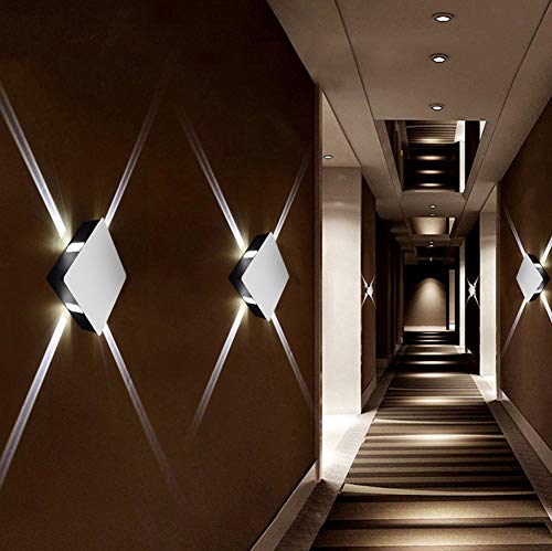 Alotm Modern Aluminum Wall Lamp, 4 Narrow Beam Spot Lights Sconce Wall Lighting