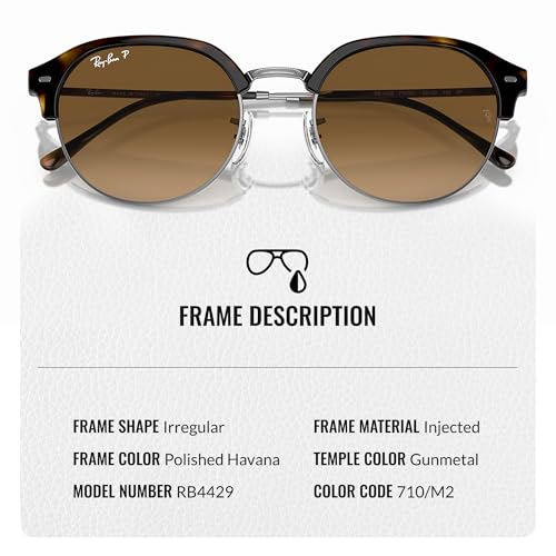 Ray-Ban RB4429 Square-Round Shaped Sunglasses for Men & Women with Official RAYBAN Eyewear Kit3